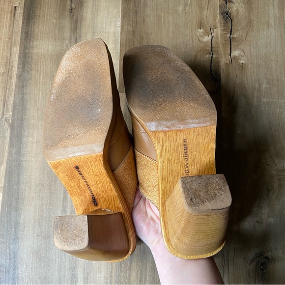 Vintage 90s Cloudsteppers western leather calf hair embroidered mules - Picture 8 of 9